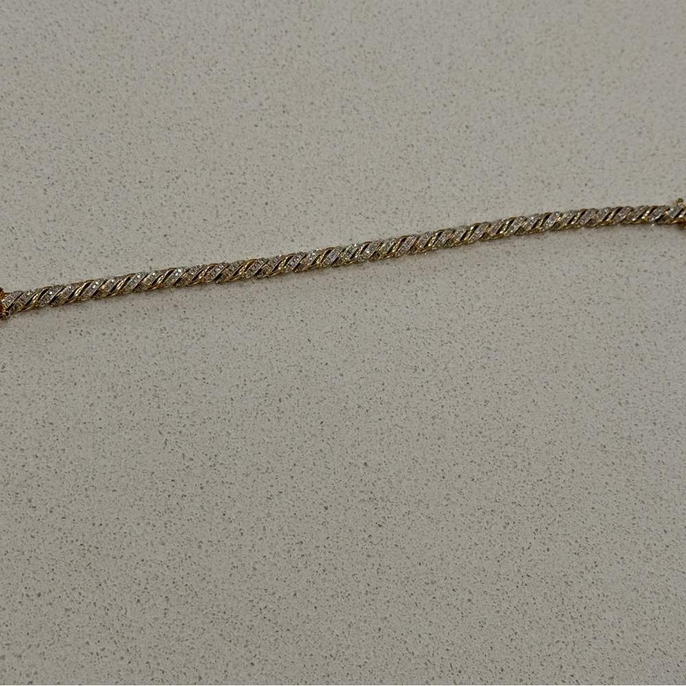 PAJ Gold Tone and CZ Tennis Bracelet - Picture 8 of 12